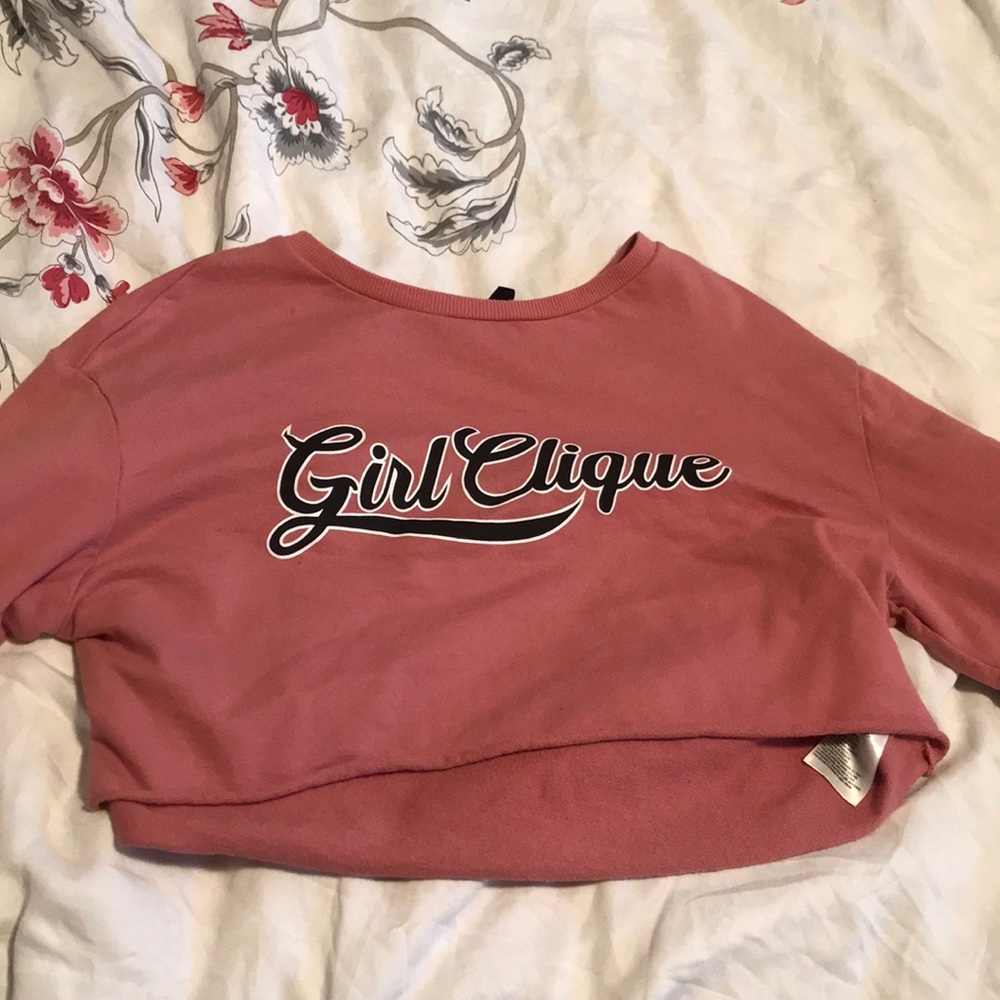 Girl Clique pink crop top